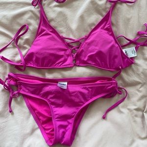 Hot pink bikini